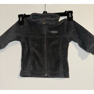 Columbia Kids Toddler Jacket Zip Up Fleece Gray 6 - 12 months Unisex Fall Winter